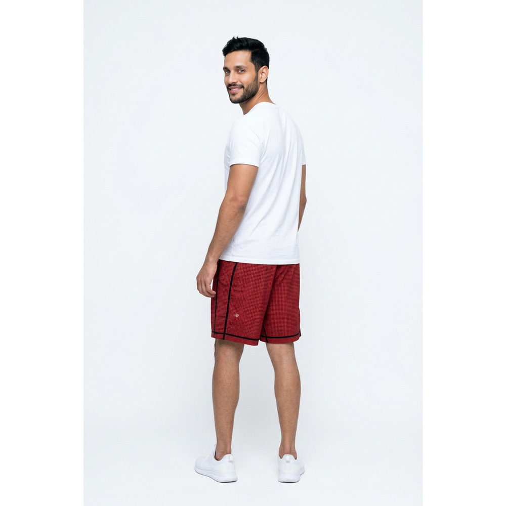 Lululemon Pace Breaker Athletic Shorts Linerness 9" Red Checker Mens Size S - Picture 2 of 9